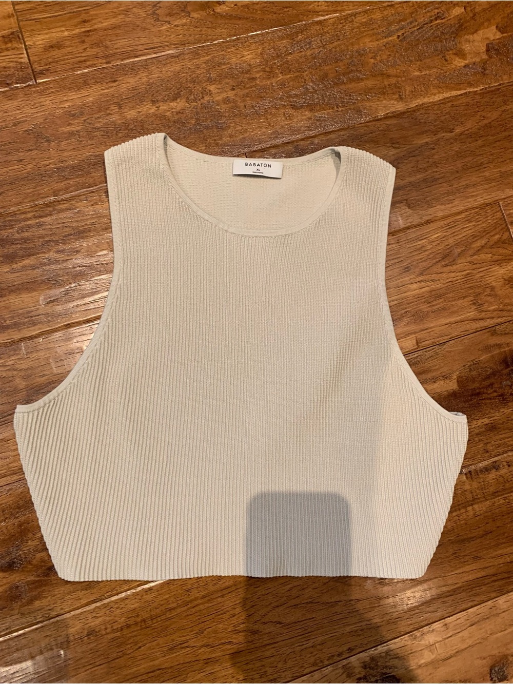 Babaton Cream Ribbed Cropped Tank - Picture 4 of 16